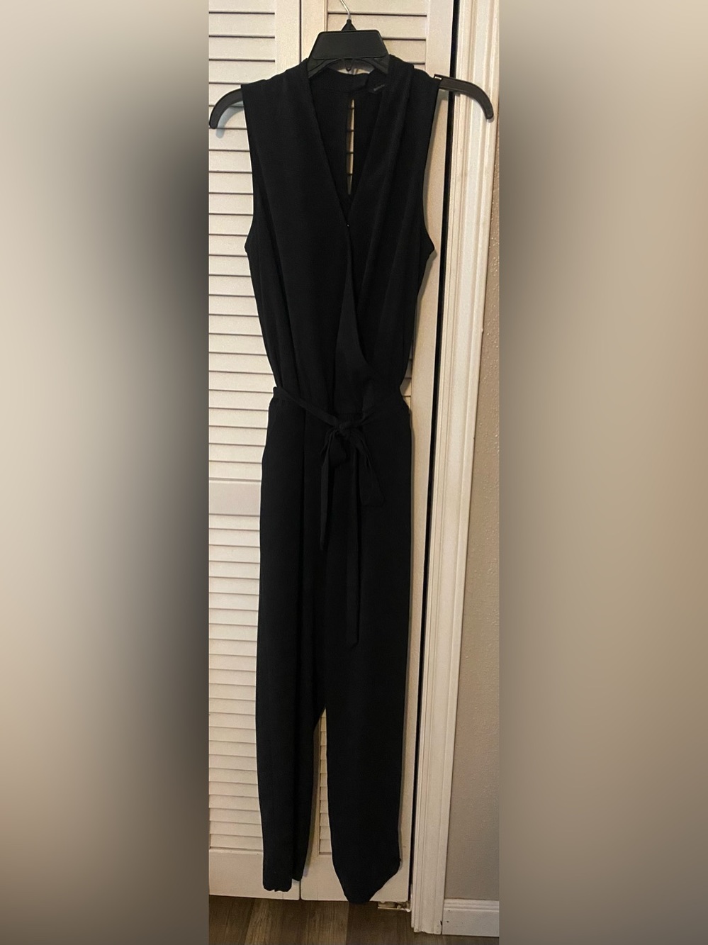 Sleeveless Black Jumpsuit with Tie Waist